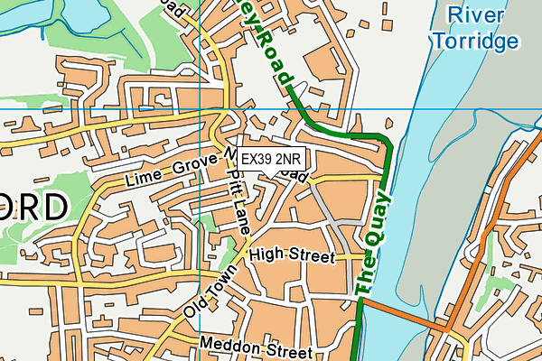 EX39 2NR map - OS VectorMap District (Ordnance Survey)