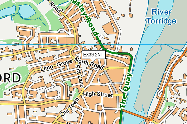 EX39 2NT map - OS VectorMap District (Ordnance Survey)
