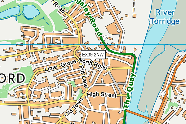 EX39 2NW map - OS VectorMap District (Ordnance Survey)