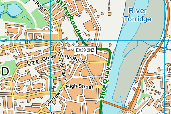 EX39 2NZ map - OS VectorMap District (Ordnance Survey)