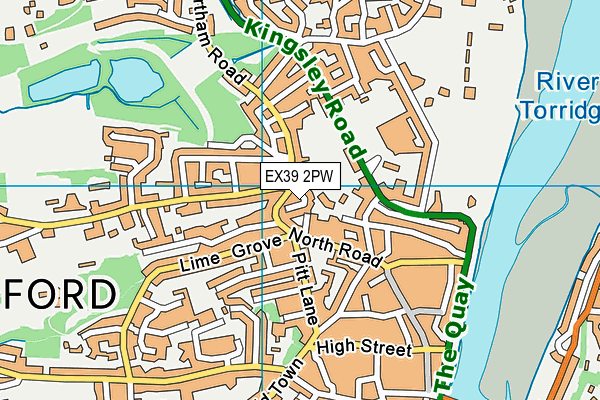 EX39 2PW map - OS VectorMap District (Ordnance Survey)