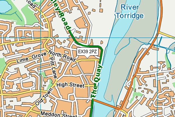 EX39 2PZ map - OS VectorMap District (Ordnance Survey)