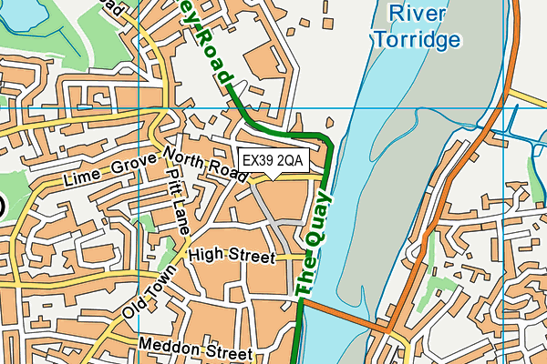 EX39 2QA map - OS VectorMap District (Ordnance Survey)