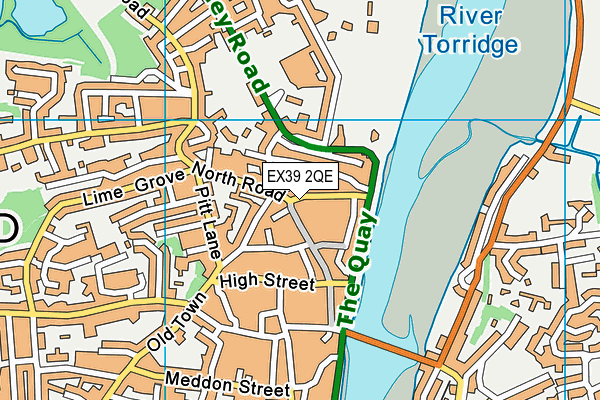 EX39 2QE map - OS VectorMap District (Ordnance Survey)