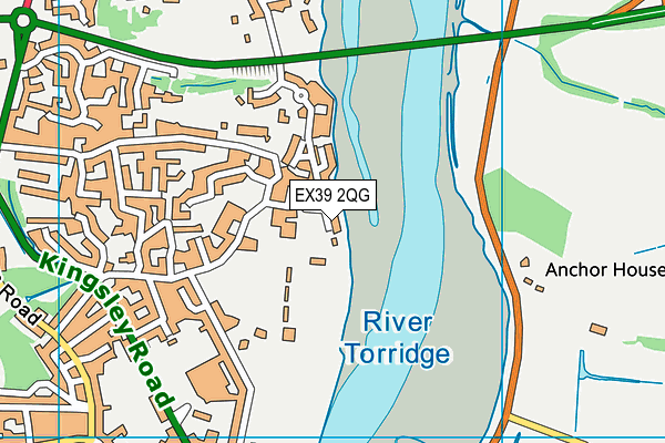 EX39 2QG map - OS VectorMap District (Ordnance Survey)