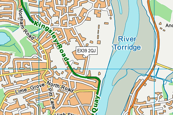 EX39 2QJ map - OS VectorMap District (Ordnance Survey)