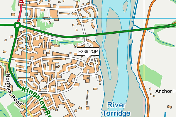 EX39 2QP map - OS VectorMap District (Ordnance Survey)