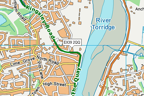 Victoria Park (Bideford) map (EX39 2QQ) - OS VectorMap District (Ordnance Survey)