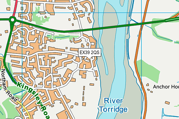 EX39 2QS map - OS VectorMap District (Ordnance Survey)
