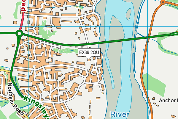 EX39 2QU map - OS VectorMap District (Ordnance Survey)