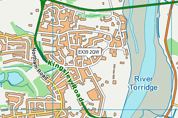 EX39 2QW map - OS VectorMap District (Ordnance Survey)