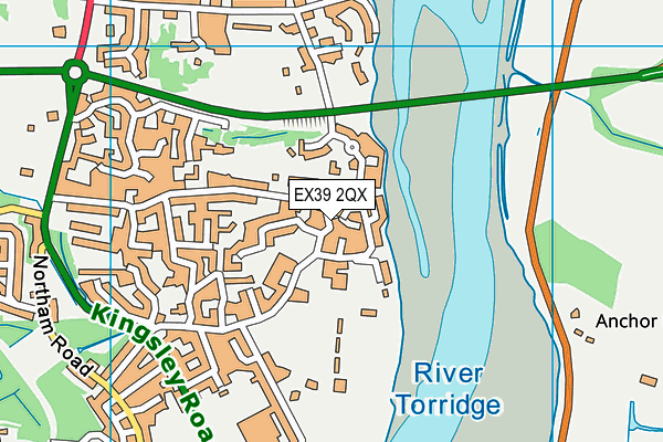 EX39 2QX map - OS VectorMap District (Ordnance Survey)