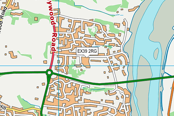 EX39 2RG map - OS VectorMap District (Ordnance Survey)
