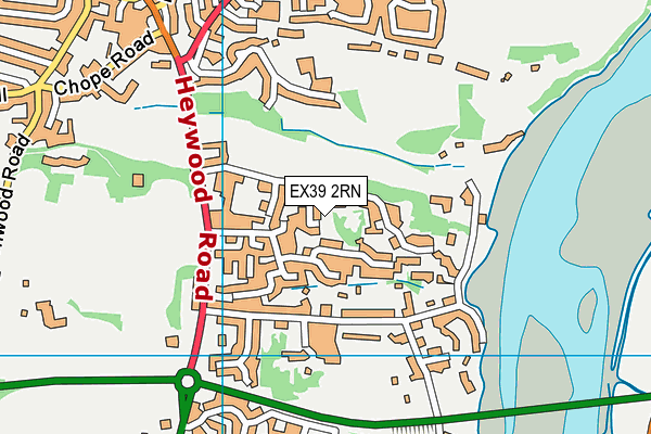 EX39 2RN map - OS VectorMap District (Ordnance Survey)