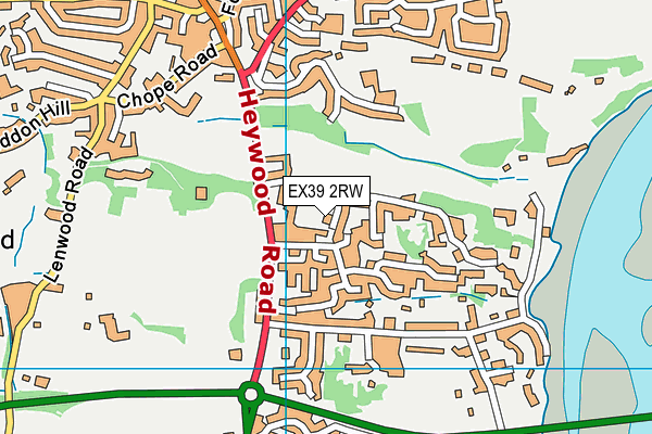 EX39 2RW map - OS VectorMap District (Ordnance Survey)