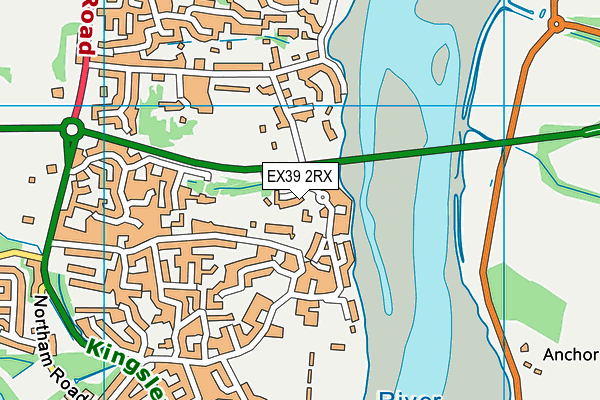 EX39 2RX map - OS VectorMap District (Ordnance Survey)