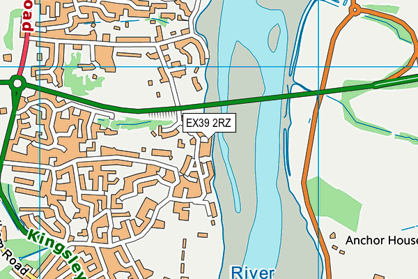 EX39 2RZ map - OS VectorMap District (Ordnance Survey)