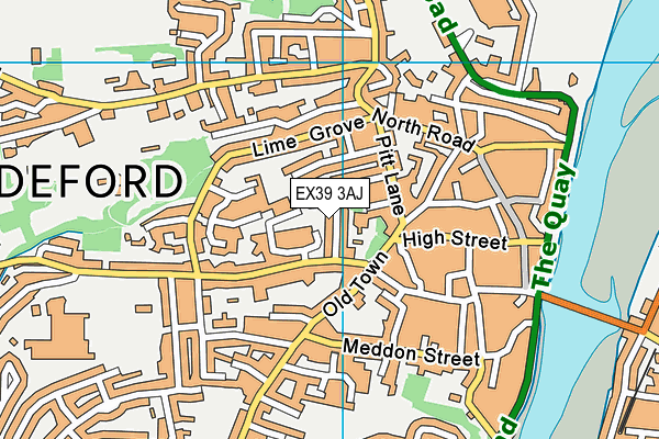 EX39 3AJ map - OS VectorMap District (Ordnance Survey)