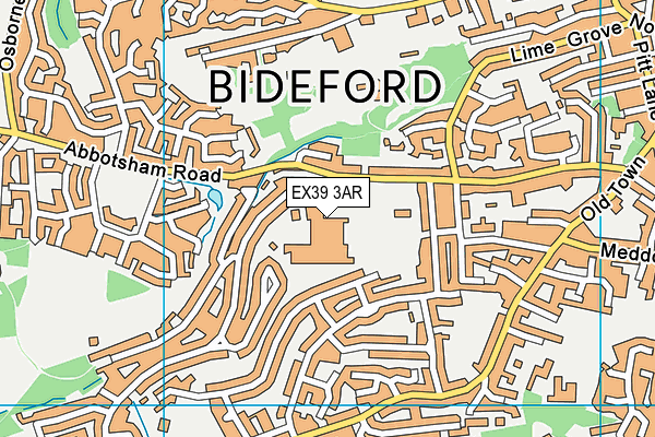Bideford College (Closed) map (EX39 3AR) - OS VectorMap District (Ordnance Survey)
