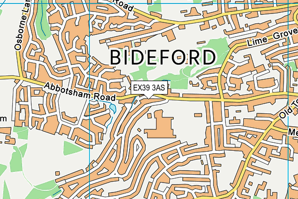 EX39 3AS map - OS VectorMap District (Ordnance Survey)