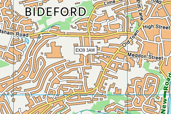 EX39 3AW map - OS VectorMap District (Ordnance Survey)