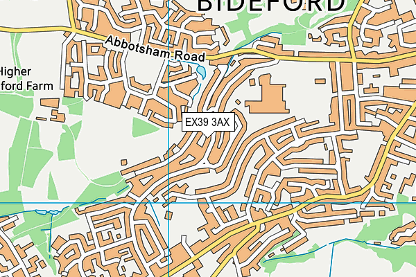 EX39 3AX map - OS VectorMap District (Ordnance Survey)