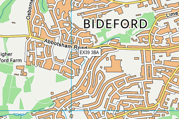 EX39 3BA map - OS VectorMap District (Ordnance Survey)