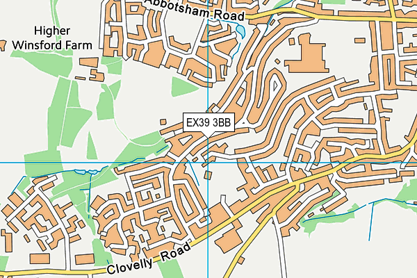 EX39 3BB map - OS VectorMap District (Ordnance Survey)
