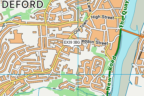 EX39 3BG map - OS VectorMap District (Ordnance Survey)