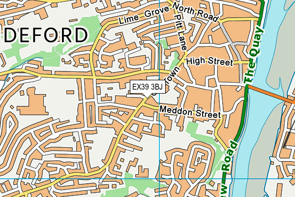 EX39 3BJ map - OS VectorMap District (Ordnance Survey)