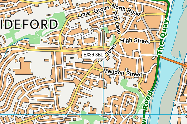 EX39 3BL map - OS VectorMap District (Ordnance Survey)