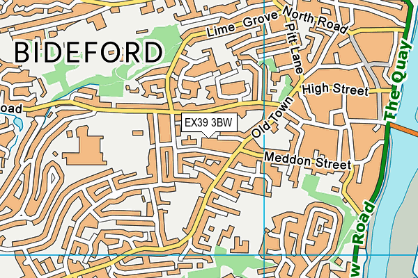 EX39 3BW map - OS VectorMap District (Ordnance Survey)