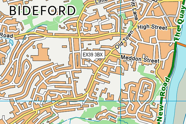 EX39 3BX map - OS VectorMap District (Ordnance Survey)