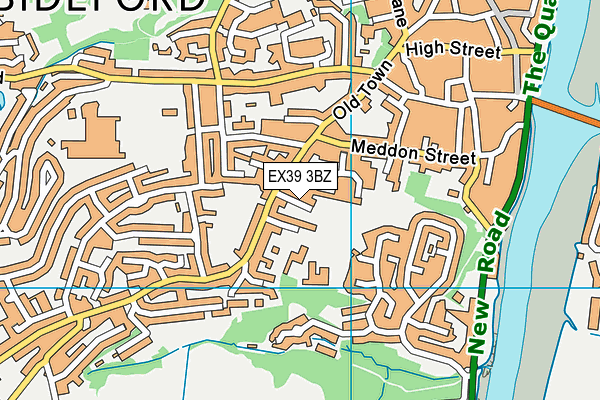 EX39 3BZ map - OS VectorMap District (Ordnance Survey)