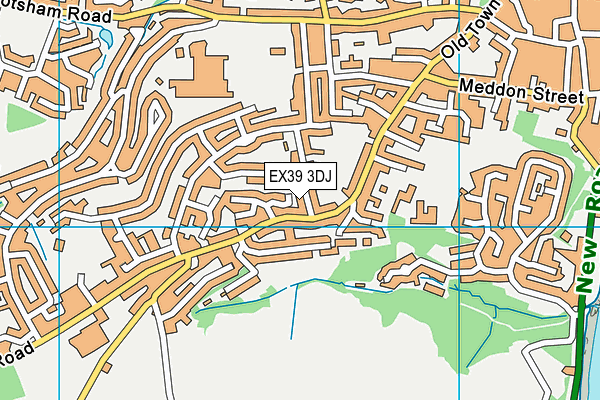 EX39 3DJ map - OS VectorMap District (Ordnance Survey)
