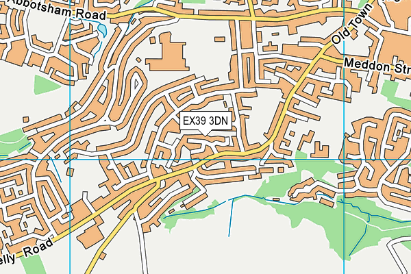 EX39 3DN map - OS VectorMap District (Ordnance Survey)