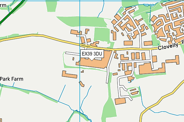 EX39 3DU map - OS VectorMap District (Ordnance Survey)