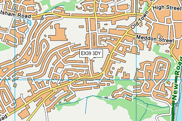 EX39 3DY map - OS VectorMap District (Ordnance Survey)