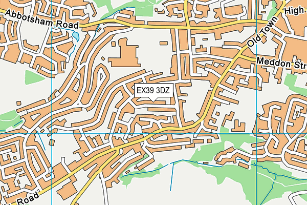 EX39 3DZ map - OS VectorMap District (Ordnance Survey)