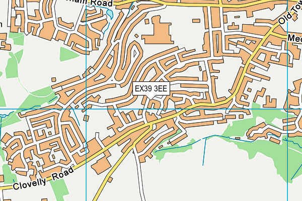 EX39 3EE map - OS VectorMap District (Ordnance Survey)