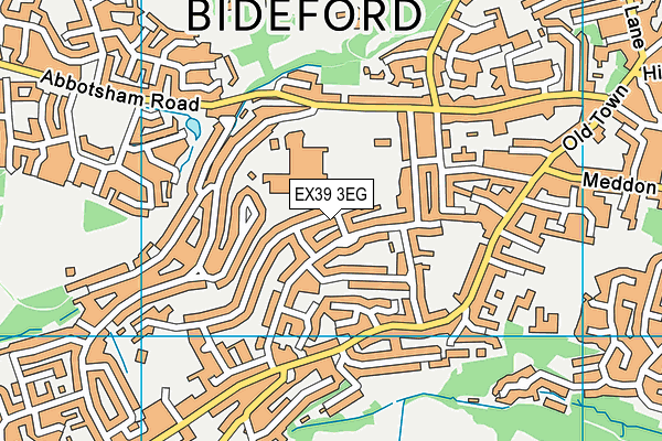 EX39 3EG map - OS VectorMap District (Ordnance Survey)