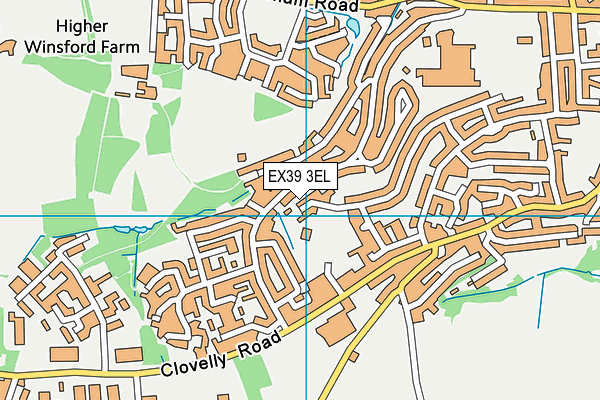 EX39 3EL map - OS VectorMap District (Ordnance Survey)