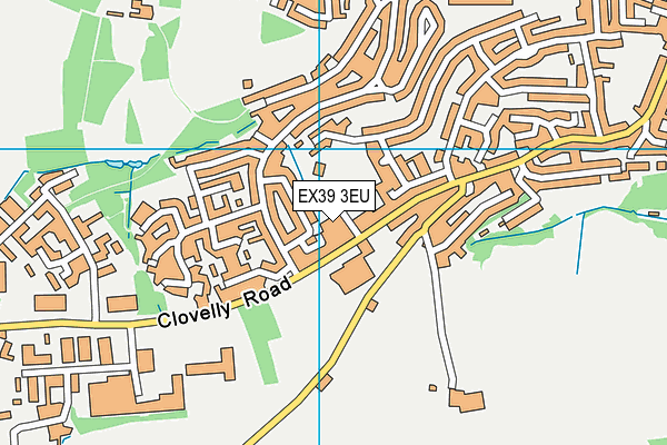 EX39 3EU map - OS VectorMap District (Ordnance Survey)