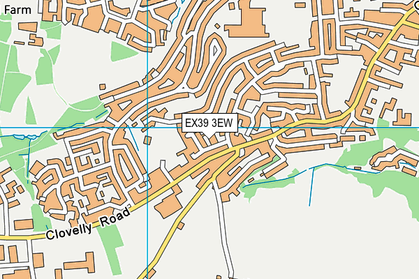 EX39 3EW map - OS VectorMap District (Ordnance Survey)