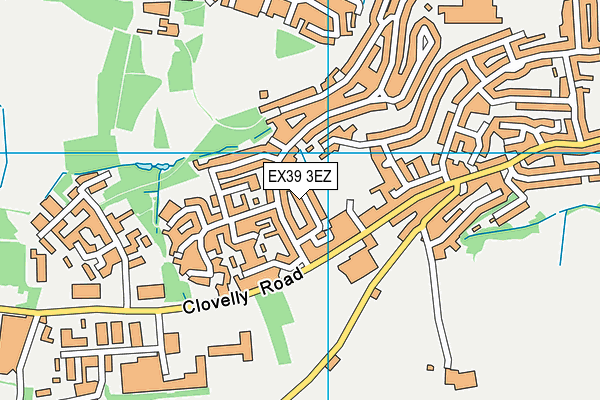 EX39 3EZ map - OS VectorMap District (Ordnance Survey)