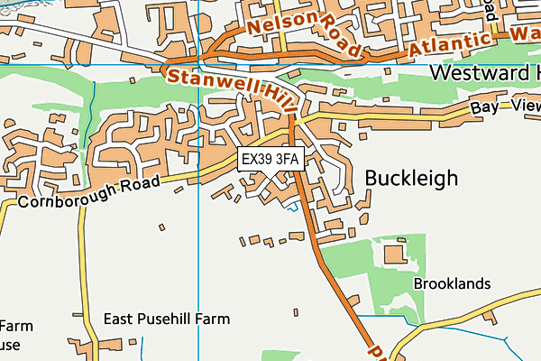 EX39 3FA map - OS VectorMap District (Ordnance Survey)