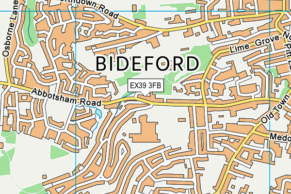 EX39 3FB map - OS VectorMap District (Ordnance Survey)