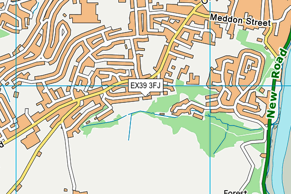 EX39 3FJ map - OS VectorMap District (Ordnance Survey)