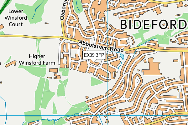 EX39 3FP map - OS VectorMap District (Ordnance Survey)