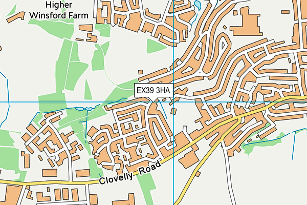 EX39 3HA map - OS VectorMap District (Ordnance Survey)